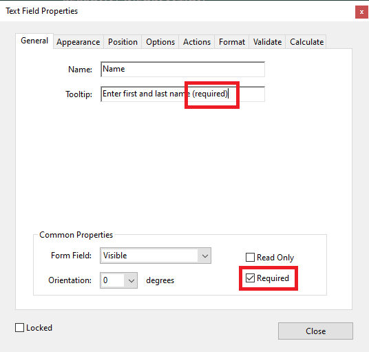 Flagging form fields as Required in Acrobat