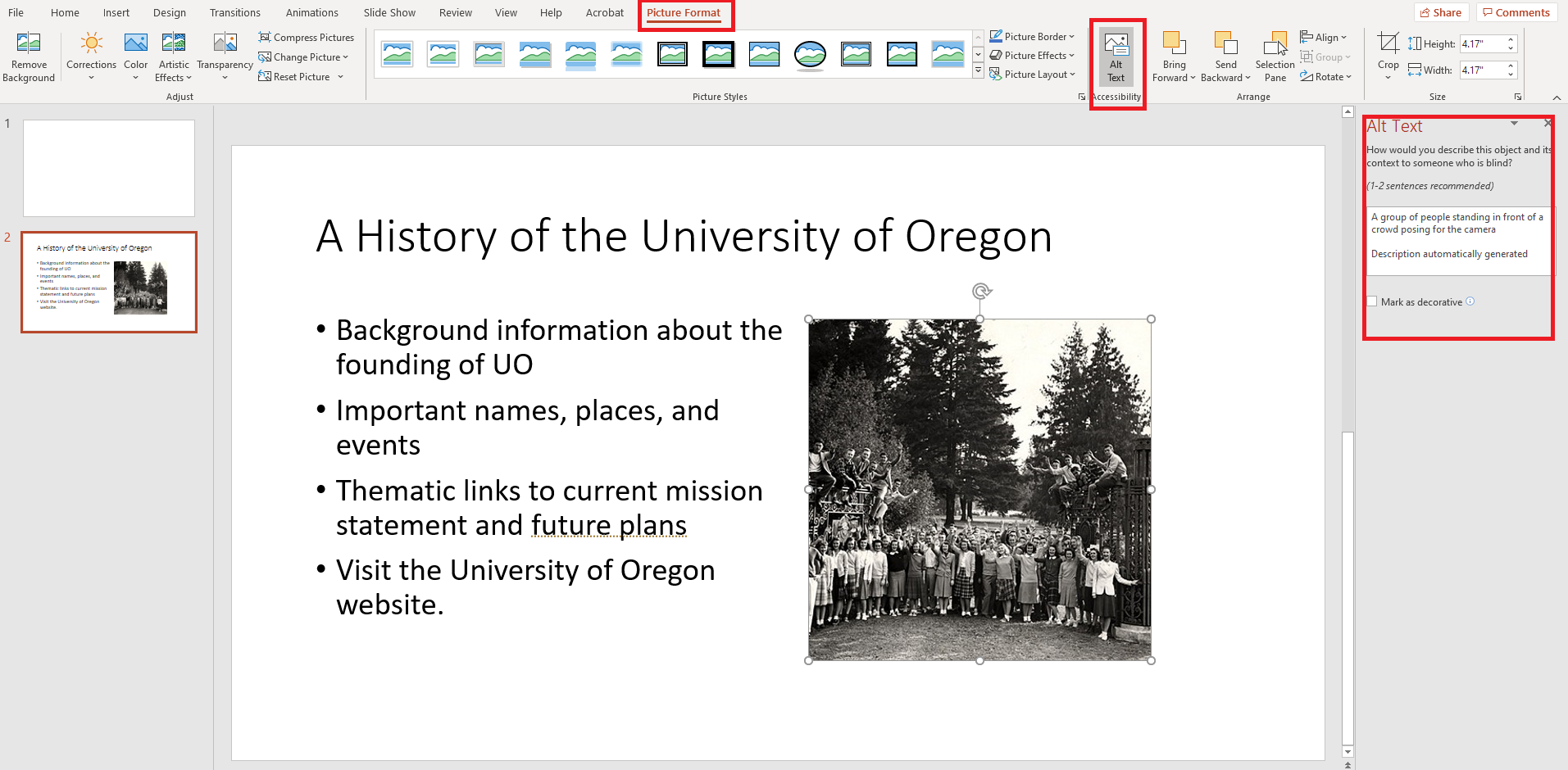 Accessible MS PowerPoint Presentations | Digital Accessibility @ UO